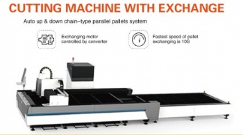 BF-3015ES 3000W Exchange platform fiber laser cutting machine